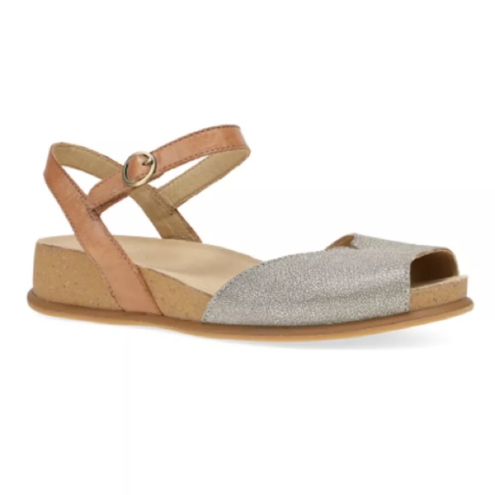Dansko Silver and Tan Women's Sandals